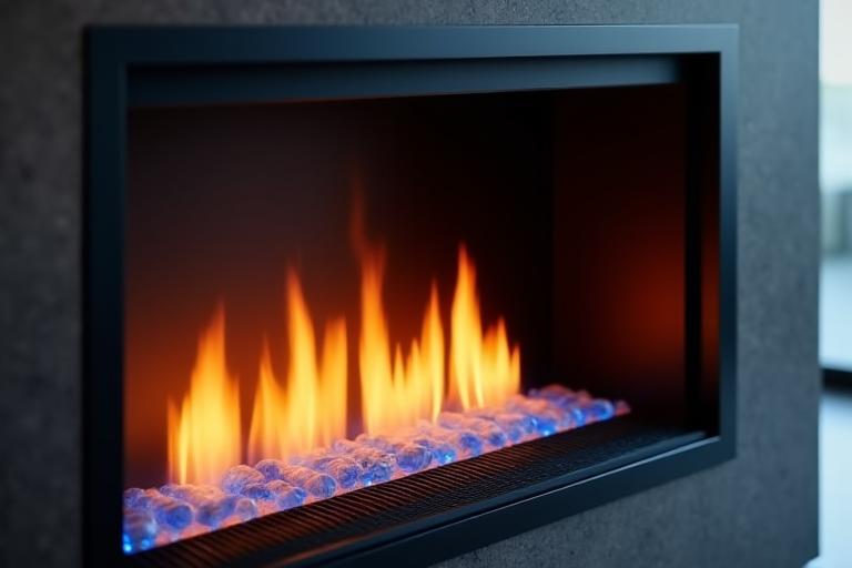 Chimenea de gas con diseño contemporáneo