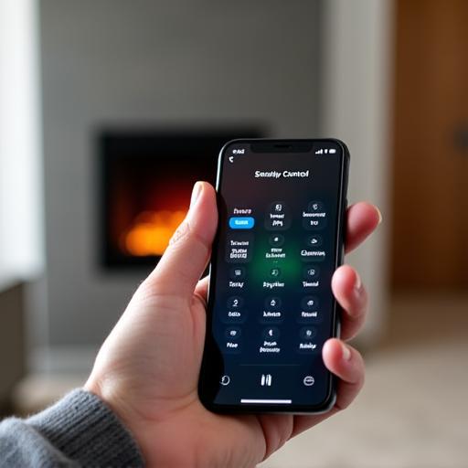 Chimenea con control smart home